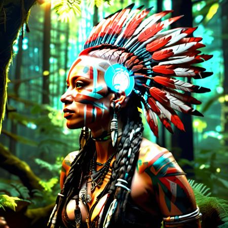 00005-[number]-2410335343-((best quality)), ((masterpiece)), ((realistic,digital art)), (hyper detailed),mohawk Forest Trogloxene,Gallery,Whispering Breez.png